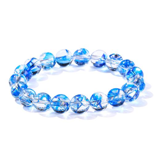 Kyanite Bracelet, Round, handmade, Unisex & crackle Approx 6-8 Inch [