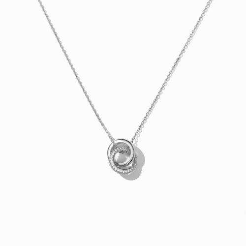 Cubic Zirconia Stainless Steel Necklace, 304 Stainless Steel, plated, micro pave cubic zirconia & for woman Approx 41-50 cm 
