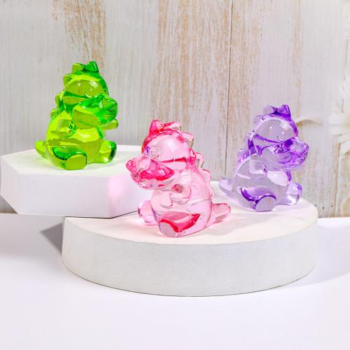 Acrylic Decoration, Dinosaur, injection moulding, for home and office, Random Color 