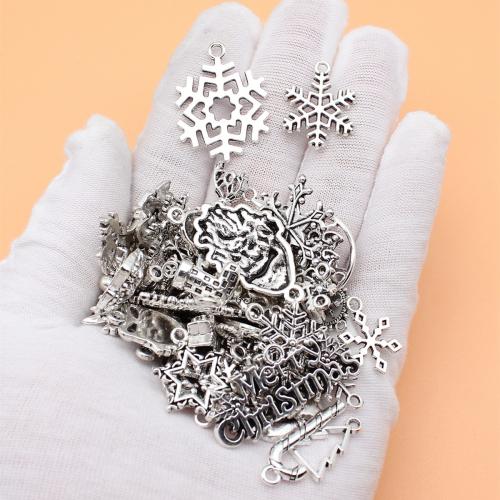 Zinc Alloy Christmas Pendants, antique silver color plated, DIY 