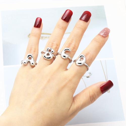 Brass Finger Ring, silver color plated, fashion jewelry silver color 
