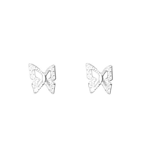 Sterling Silver Stud Earring, 925 Sterling Silver & for woman, silver color 