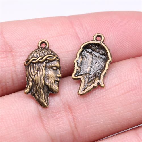 Zinc Alloy Saint Pendant, antique bronze color plated, DIY [