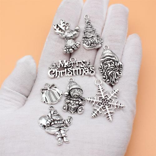 Zinc Alloy Christmas Pendants, antique silver color plated, DIY 