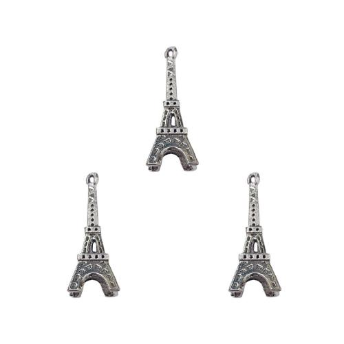 Conception de pendentifs en alliage de zinc, Tour Eiffel, Plaqué de couleur d'argent, DIY Environ Vendu par sac[