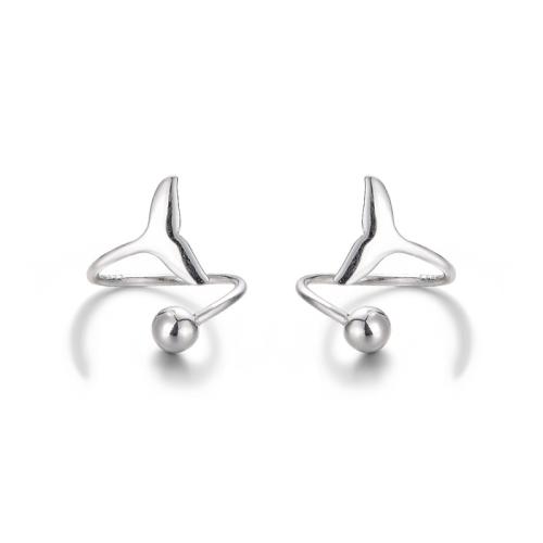 Sterling Silver Stud Earring, argent sterling 925, Placage, pour femme, argent, Vendu par paire