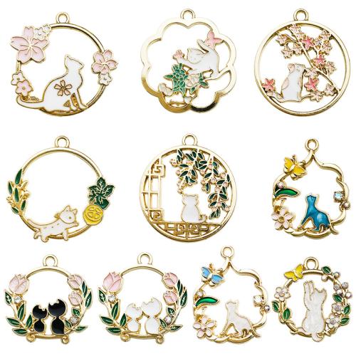 Zinc Alloy Enamel Pendants 