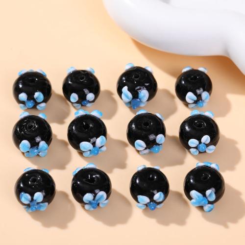 Bumpy Lampwork Beads, DIY, black 