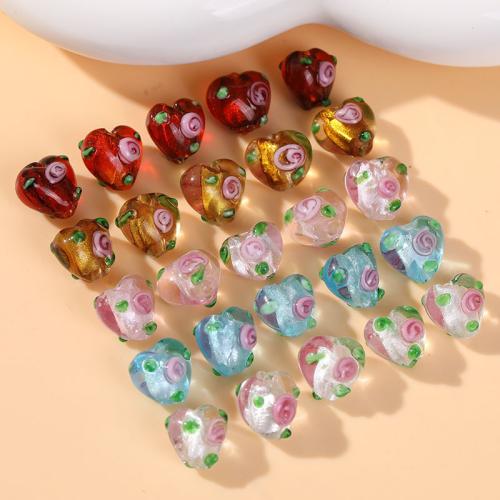 Bumpy Lampwork Beads, Heart, DIY 