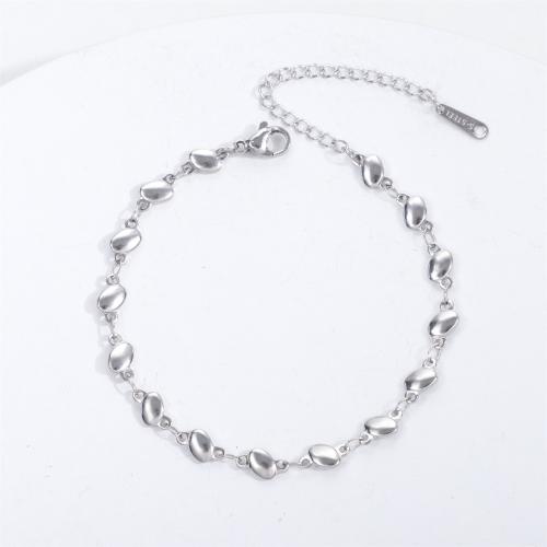 Stainless Steel Chain Bracelets, 304 Stainless Steel, with 5cm extender chain, polished, fashion jewelry & Unisex original color Approx 17 cm 