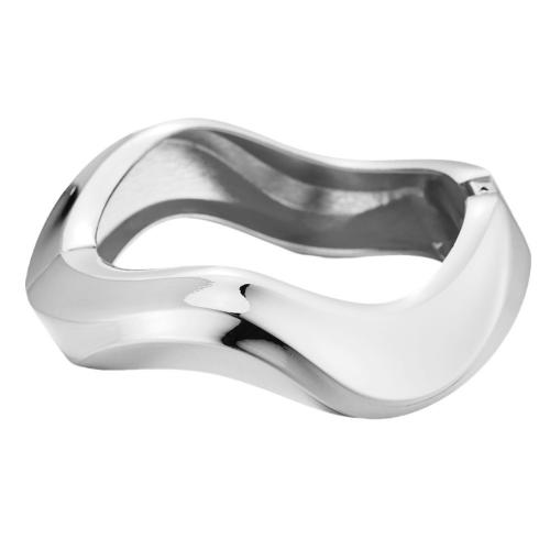 Brazalete de Aleación de Zinc, chapado, para mujer, más colores para la opción, diámetro interior:aproximado 65x51mm, Vendido por UD