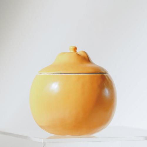 porcelaine bougie, orange, fait à la main, pour la maison et le bureau Vendu par PC