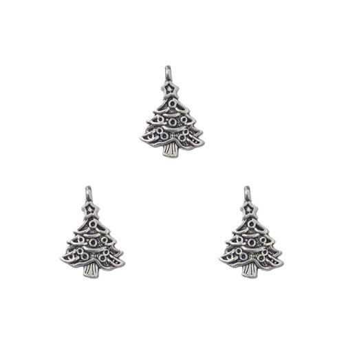 Zinc Alloy Christmas Pendants, Christmas Tree, antique silver color plated, DIY Approx 