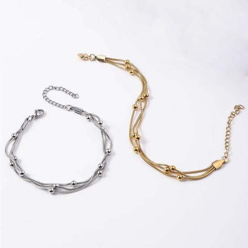 Stainless Steel Chain Bracelets, 304 Stainless Steel, with 5cm extender chain, plated, fashion jewelry cm 