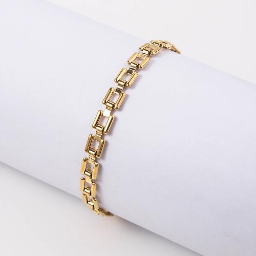 Stainless Steel Chain Bracelets, 304 Stainless Steel, with 5cm extender chain, gold color plated, fashion jewelry, golden, 5.5mm cm 