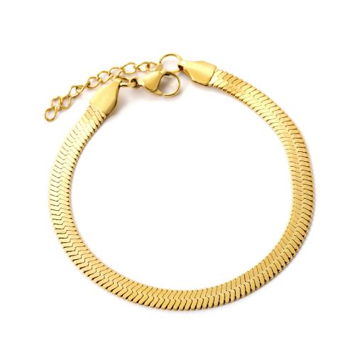 Stainless Steel Chain Bracelets, 304 Stainless Steel, fashion jewelry & Unisex, gold 