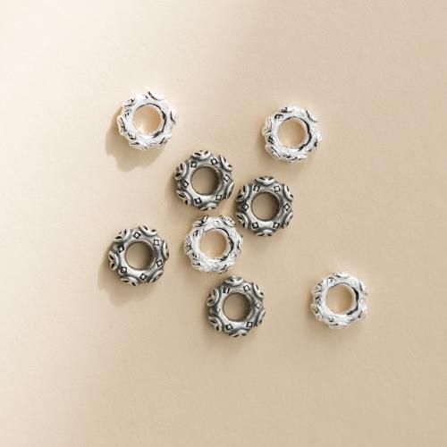 Sterling Silver Spacer Beads, 925 Sterling Silver, DIY 7.5mm [