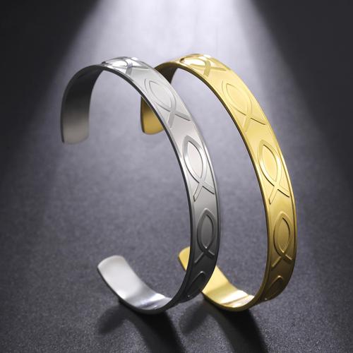 Stainless Steel Cuff Bangle, 304 Stainless Steel, plated, for woman [