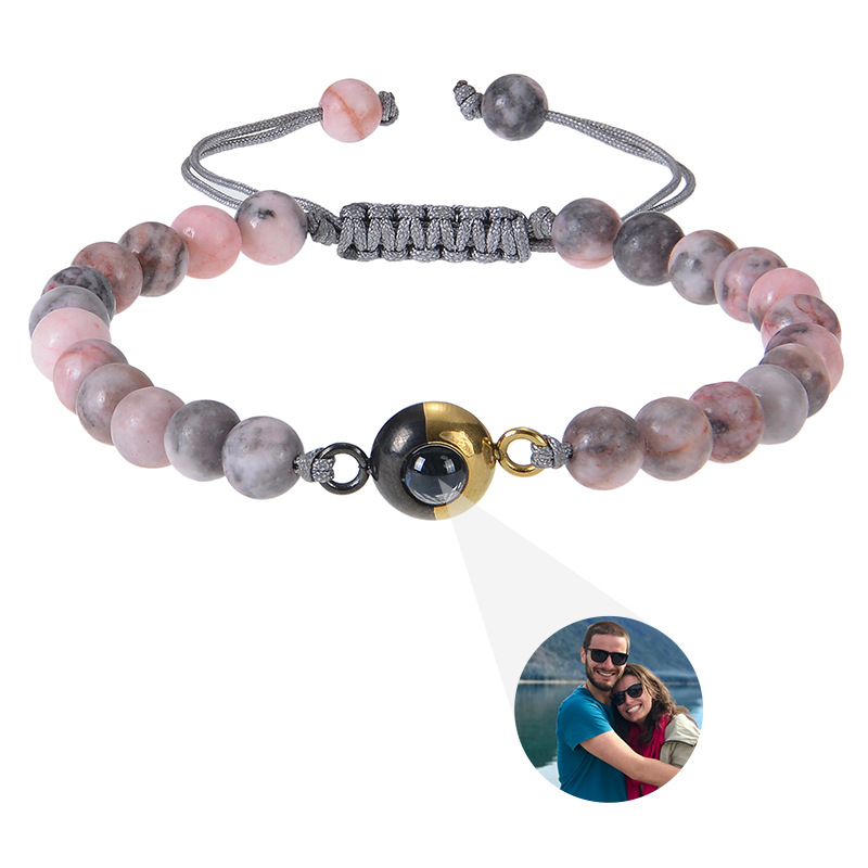 Bracelets en pierres précieuses, pierre gemme, avec fil élastique, différents matériaux pour le choix & unisexe & Personnalisé, plus de couleurs à choisir, Vendu par PC