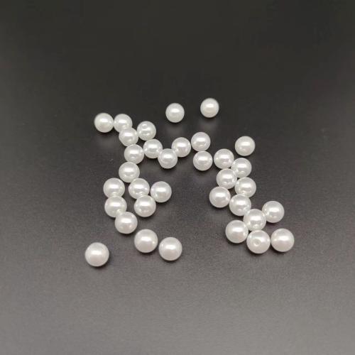 Glass Pearl Beads, Round white 