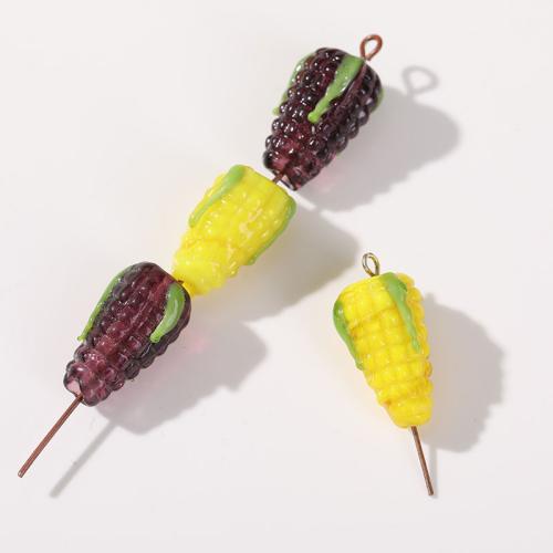 Lampwork Beads, Corn, hand drawing, DIY Approx 