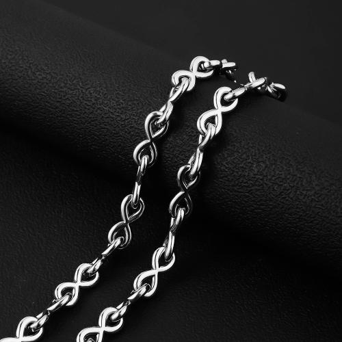 Stainless Steel Chain Bracelets, 304 Stainless Steel, silver color plated, fashion jewelry, silver color cm 