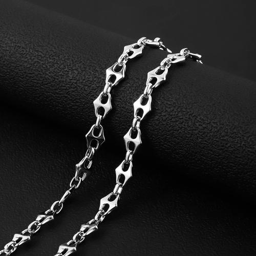 Stainless Steel Chain Bracelets, 304 Stainless Steel, silver color plated, fashion jewelry, silver color cm 