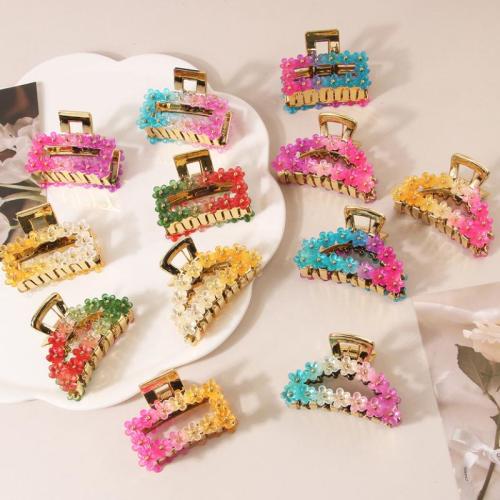 Hair Claw Clips, Resin, stoving varnish, gradient color & for woman 