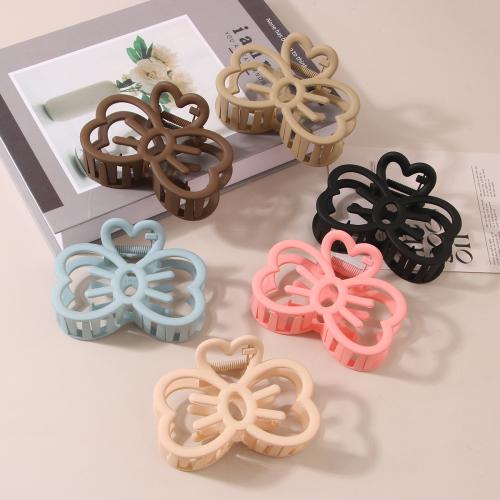 Hair Claw Clips, Resin, Bowknot, stoving varnish, for woman & hollow 