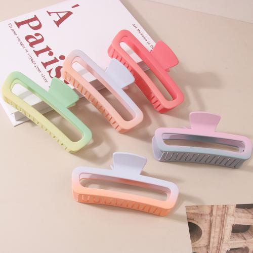 Hair Claw Clips, Resin, Rectangle, stoving varnish, gradient color & for woman & hollow 