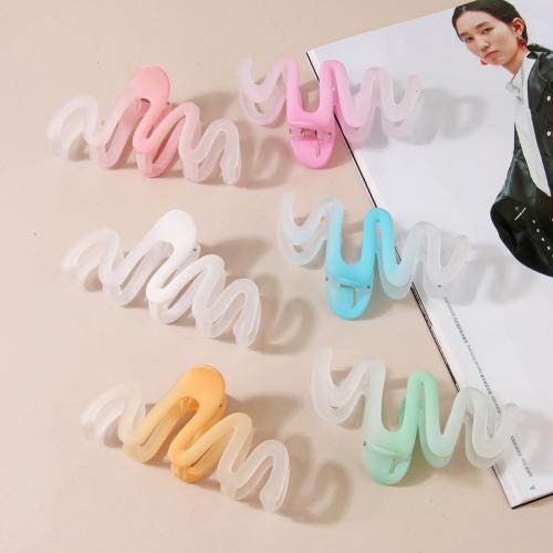 Hair Claw Clips, Resin, stoving varnish, gradient color & for woman 