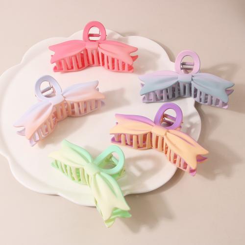 Hair Claw Clips, Resin, Bowknot, stoving varnish, gradient color & for woman 