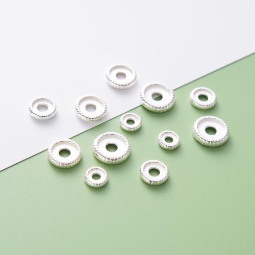 Sterling Silver Spacer Beads, 925 Sterling Silver, DIY silver color [