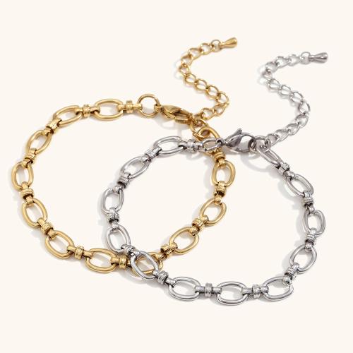 Stainless Steel Chain Bracelets, 304 Stainless Steel, with 5cm extender chain, plated, fashion jewelry cm 