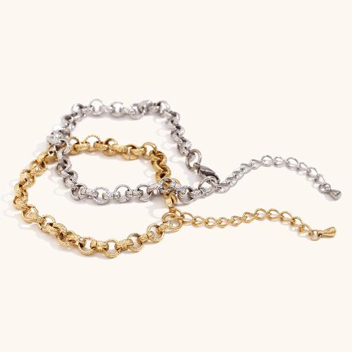 Stainless Steel Chain Bracelets, 304 Stainless Steel, with 5cm extender chain, plated, fashion jewelry cm 