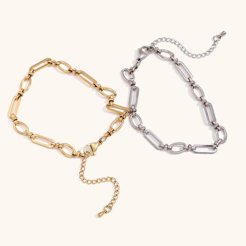 Stainless Steel Chain Bracelets, 304 Stainless Steel, with 5cm extender chain, plated, fashion jewelry cm 