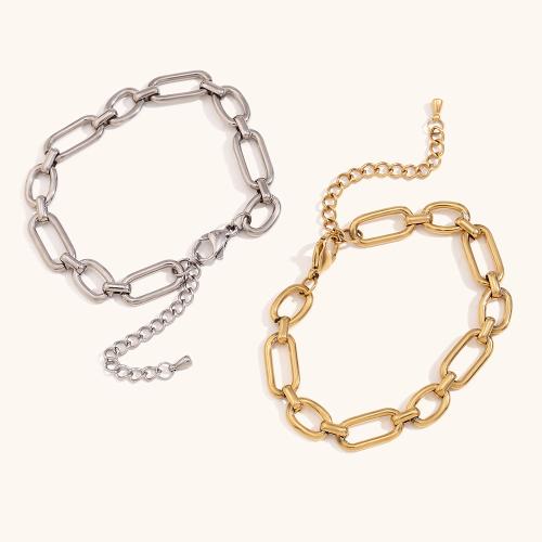 Stainless Steel Chain Bracelets, 304 Stainless Steel, with 5cm extender chain, plated, fashion jewelry cm 