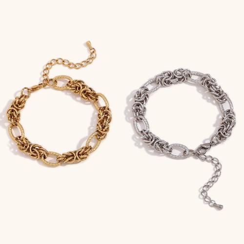 Stainless Steel Chain Bracelets, 304 Stainless Steel, with 5cm extender chain, plated, fashion jewelry cm 