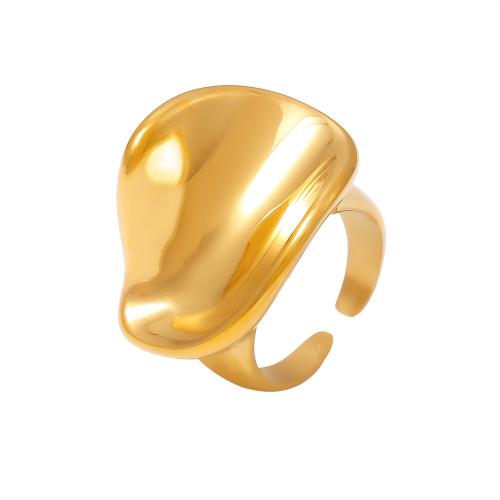 Bague en acier inoxydable, Acier inoxydable 304, Plaqué or 18K, bijoux de mode & normes différentes pour le choix & pour femme, Vendu par PC