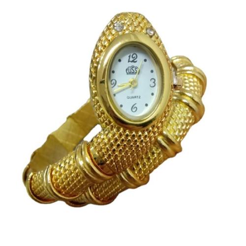 aleación de zinc Reloj de pulsera, con Vidrio, Serpiente, chapado, movimiento chino & para mujer & con diamantes de imitación, más colores para la opción, diámetro interior:aproximado 60mm, Vendido por UD