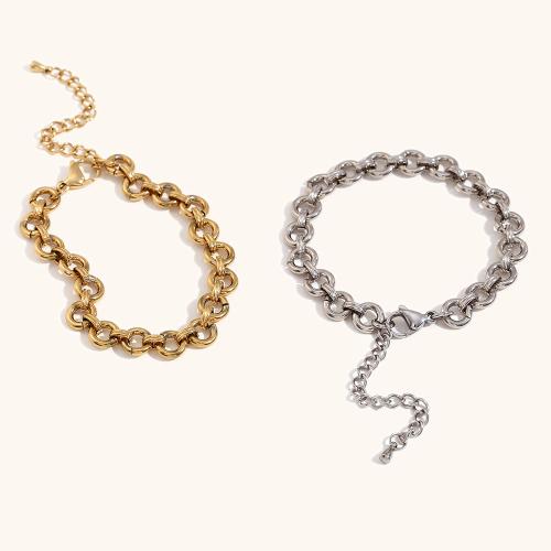 Stainless Steel Chain Bracelets, 304 Stainless Steel, with 5cm extender chain, plated, fashion jewelry cm 