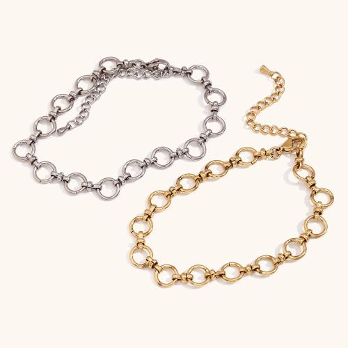 Stainless Steel Chain Bracelets, 304 Stainless Steel, with 5cm extender chain, plated, fashion jewelry cm 