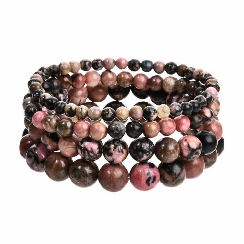 Rhodonite Bracelet, Rhodochrosite & for couple cm [