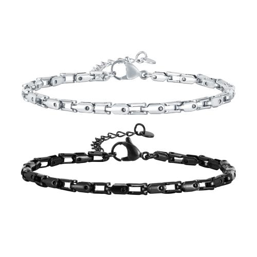 Stainless Steel Chain Bracelets, 304 Stainless Steel, with 5cm extender chain, fashion jewelry & for man 3.2mm Approx 18 cm 