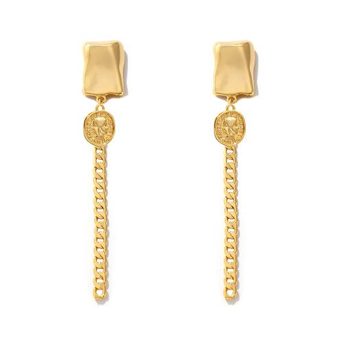 Boucle d'oreille en goutte de laiton, Plaqué or 18K, bijoux de mode & pour femme, Vendu par paire