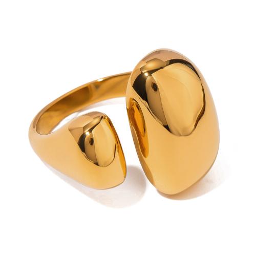 Anillos de Acero Inoxidable, acero inoxidable 304, Recubrimiento iónico al vacío, Joyería & para mujer, dorado, Vendido por UD