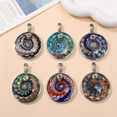 Pendentifs artisanaux au style murano, chalumeau, avec alliage de zinc, Placage de couleur argentée, DIY, plus de couleurs à choisir Vendu par sac