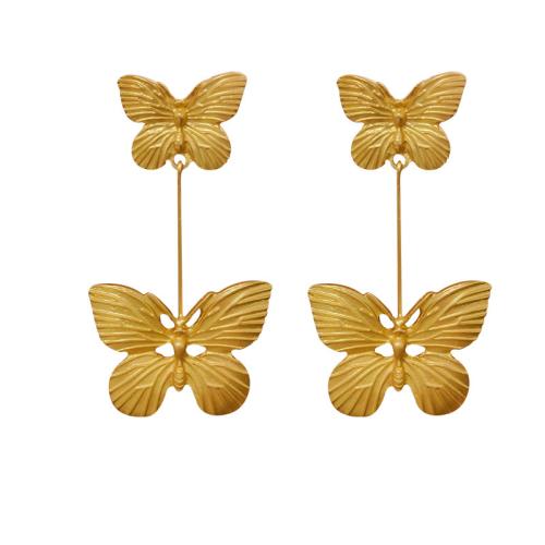 Enamel Zinc Alloy Drop Earring, Butterfly, plated, fashion jewelry 