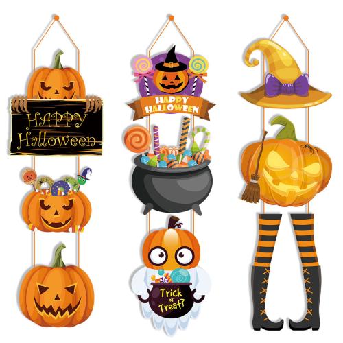 papier Décoration d’Halloween par pendentif, Halloween Design & styles différents pour le choix, plus de couleurs à choisir é, Vendu par fixé