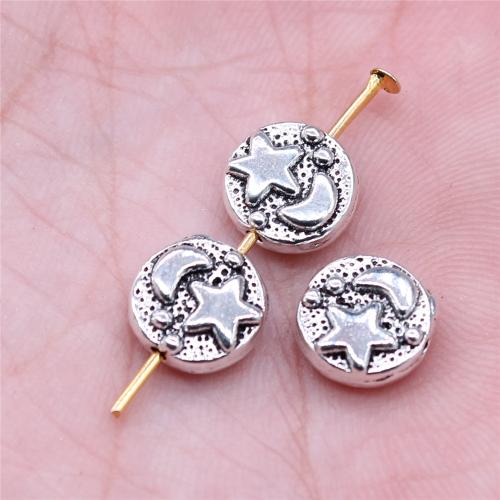 Zinc Alloy Jewelry Beads, Round, antique silver color plated, DIY 